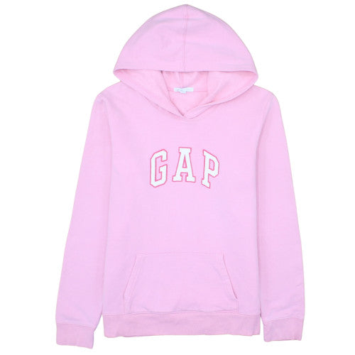 GAP Womens Pink Pullover Hoodie M Cotton Blend Casual Sweatshirt
