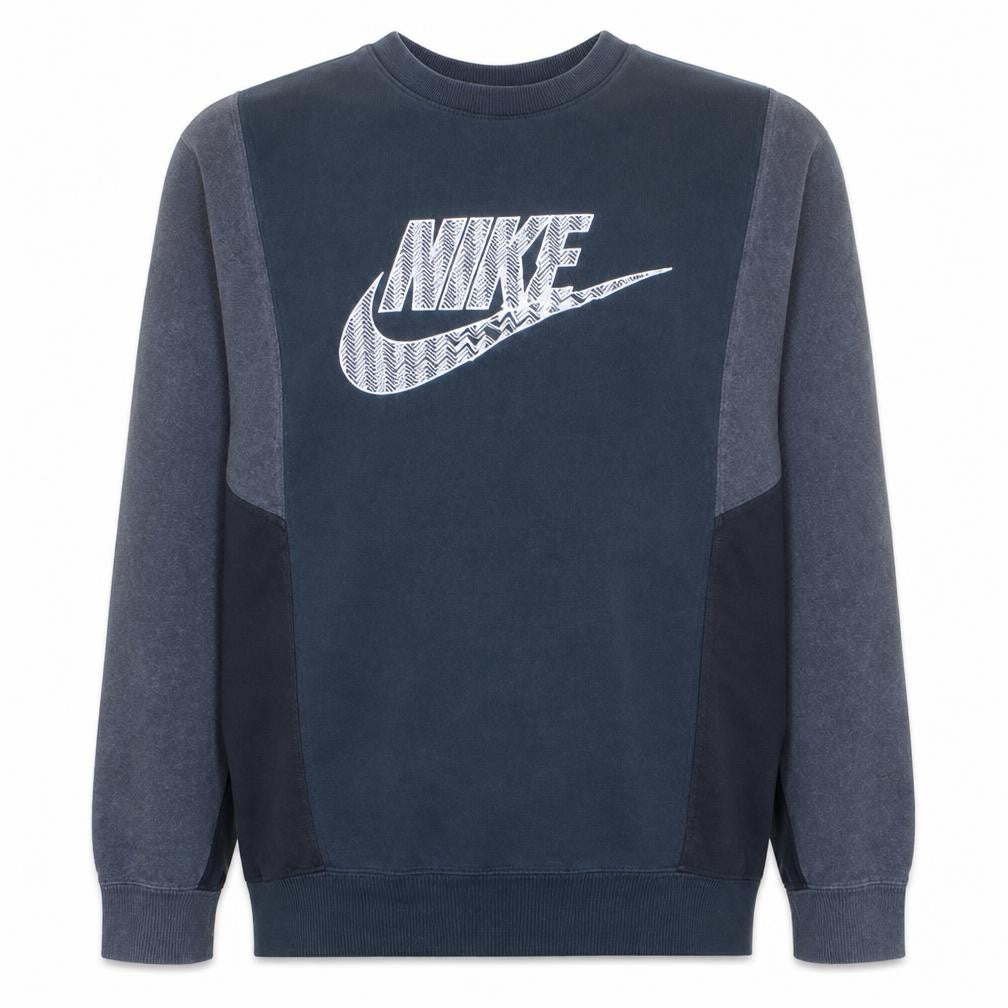 Nike Men's Blue Graphic Logo Pullover Sweatshirt Size S