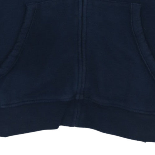 Tommy Hilfiger Men’s Blue Full Zip Hoodie XL Embroidered Logo Fleece