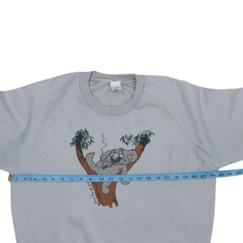 Jumbug T's Women Light Grey Koala Graphic Pullover Sweatshirt L