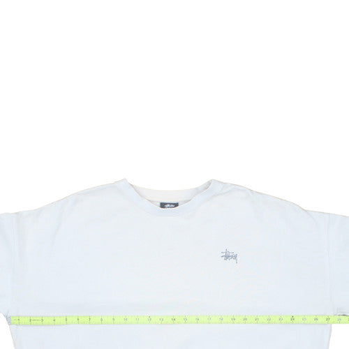 Stussy Women White Crew Neck Pullover Sweatshirt Size 10
