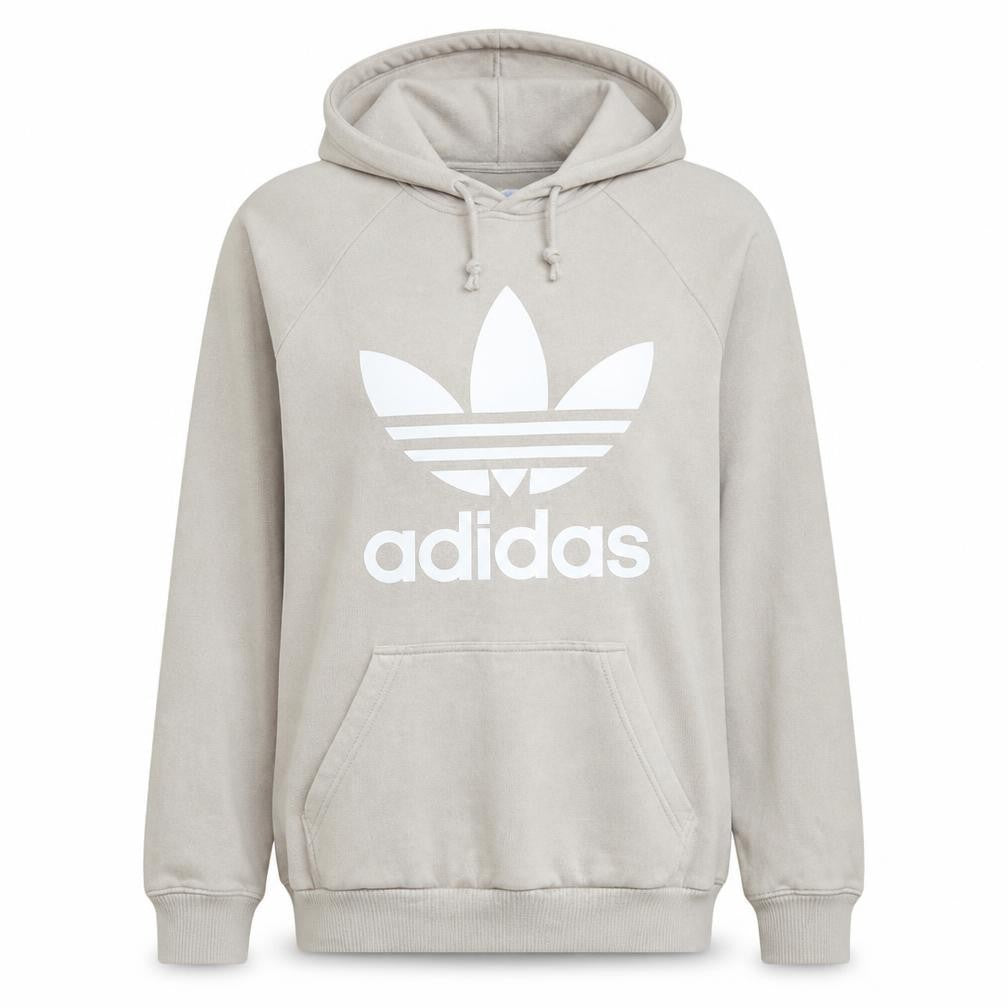 Adidas Womens Beige Pullover Hoodie Small Hooded Sweatshirt