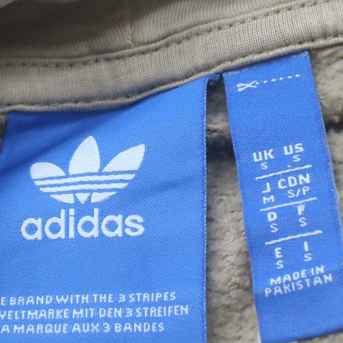 Adidas Womens Beige Pullover Hoodie Small Hooded Sweatshirt