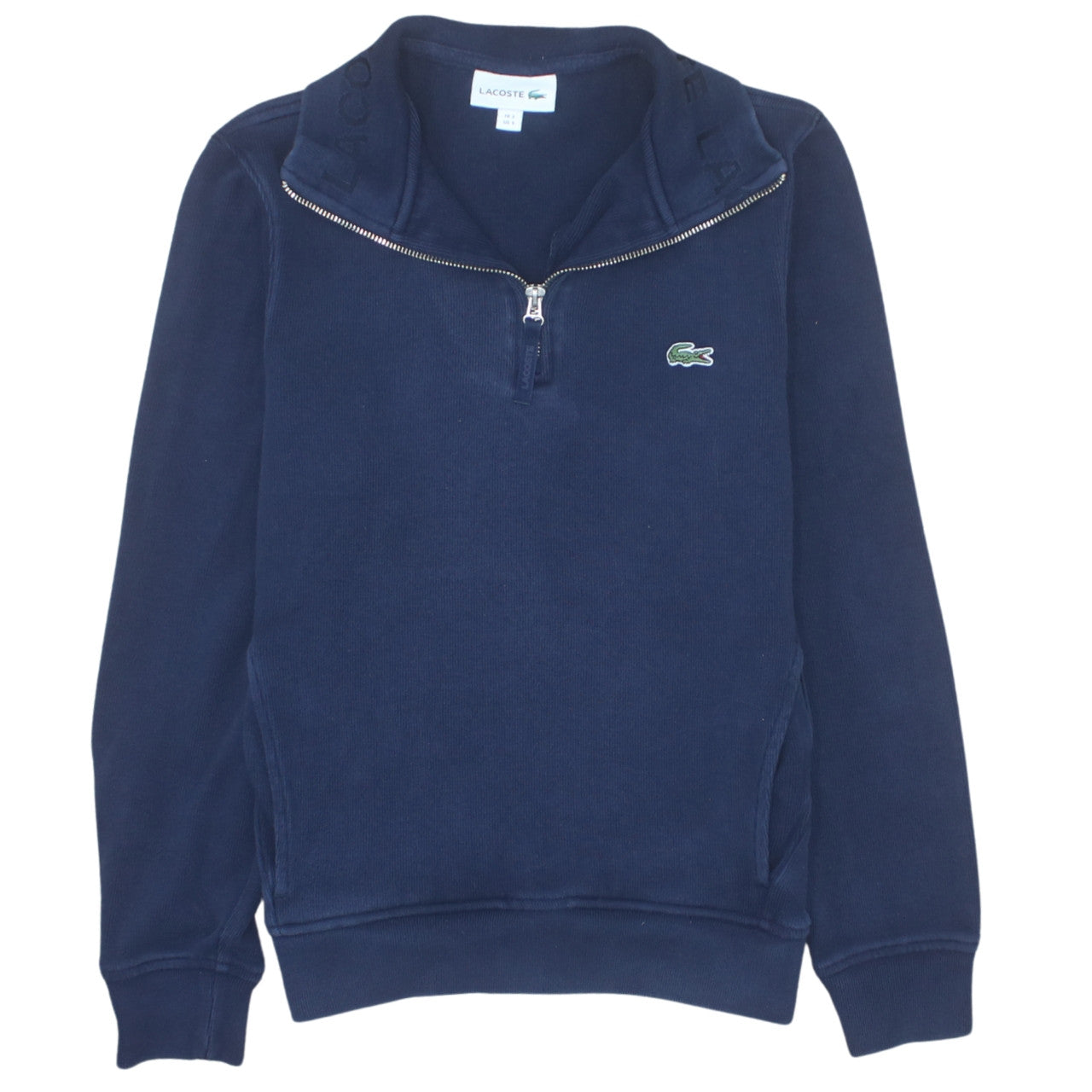Lacoste Men's Blue 1/2 Zip Cotton Sweatshirt Size S