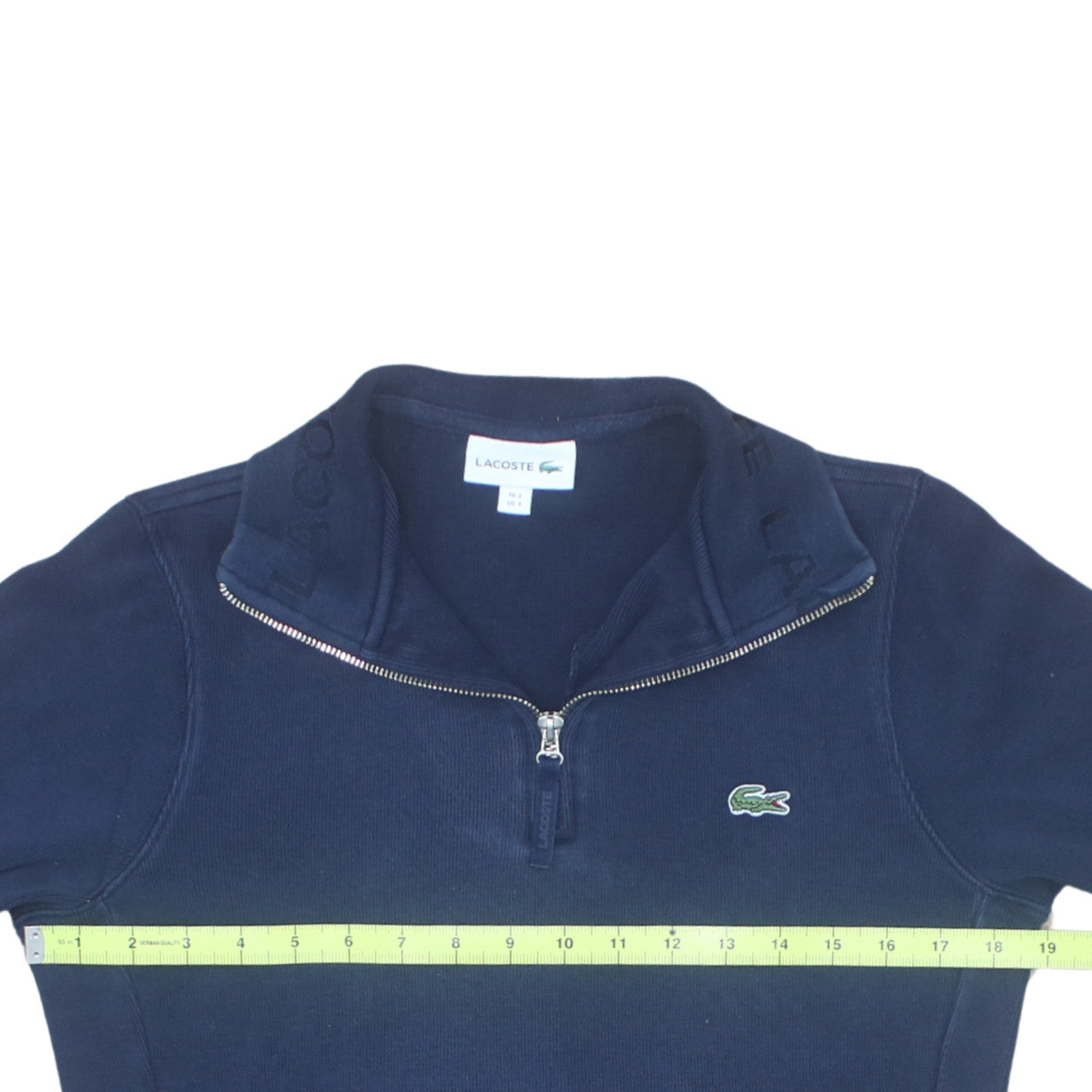 Lacoste Men's Blue 1/2 Zip Cotton Sweatshirt Size S
