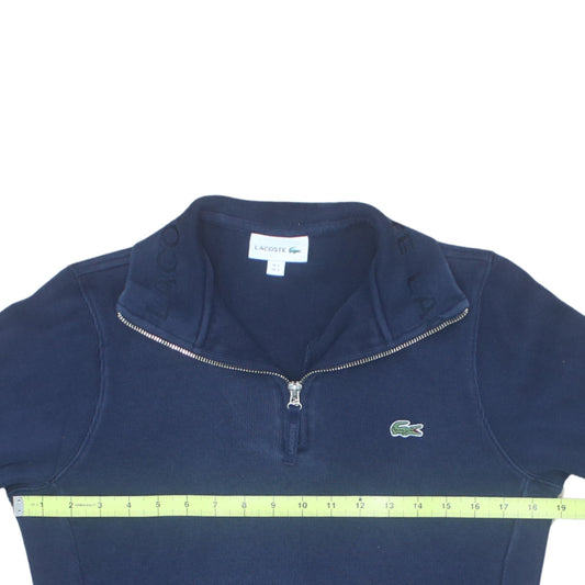 Lacoste Men's Blue 1/2 Zip Cotton Sweatshirt Size S