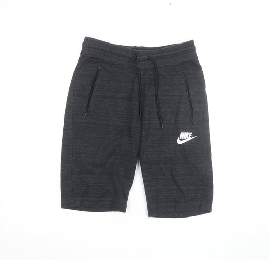 Nike Men's Black Small Athletic Sweat Shorts with Zip Pockets