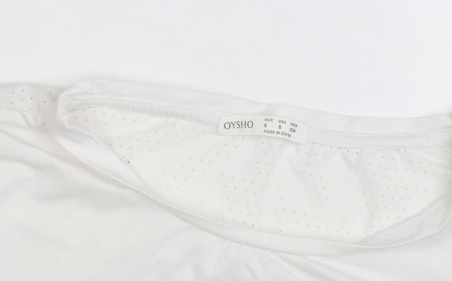 Oysho Womens White Slim Fit Short Sleeve Active T-Shirt Size S
