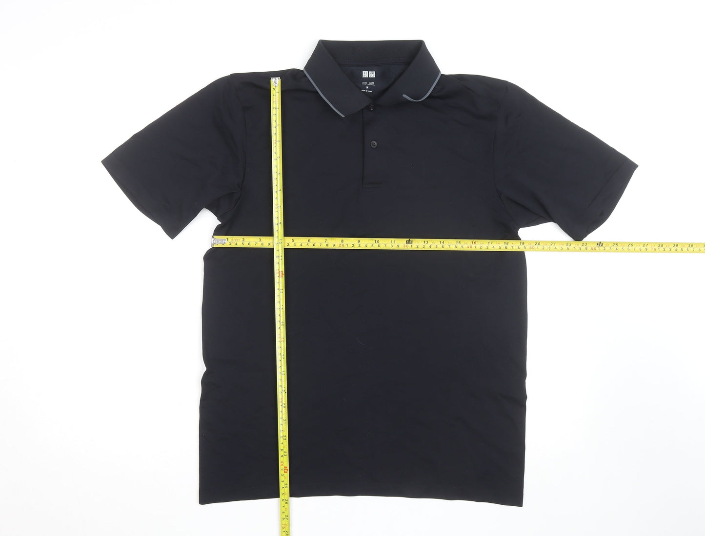 Uniqlo Men’s Black Polo Shirt M Moisture Wicking Quick Dry Top