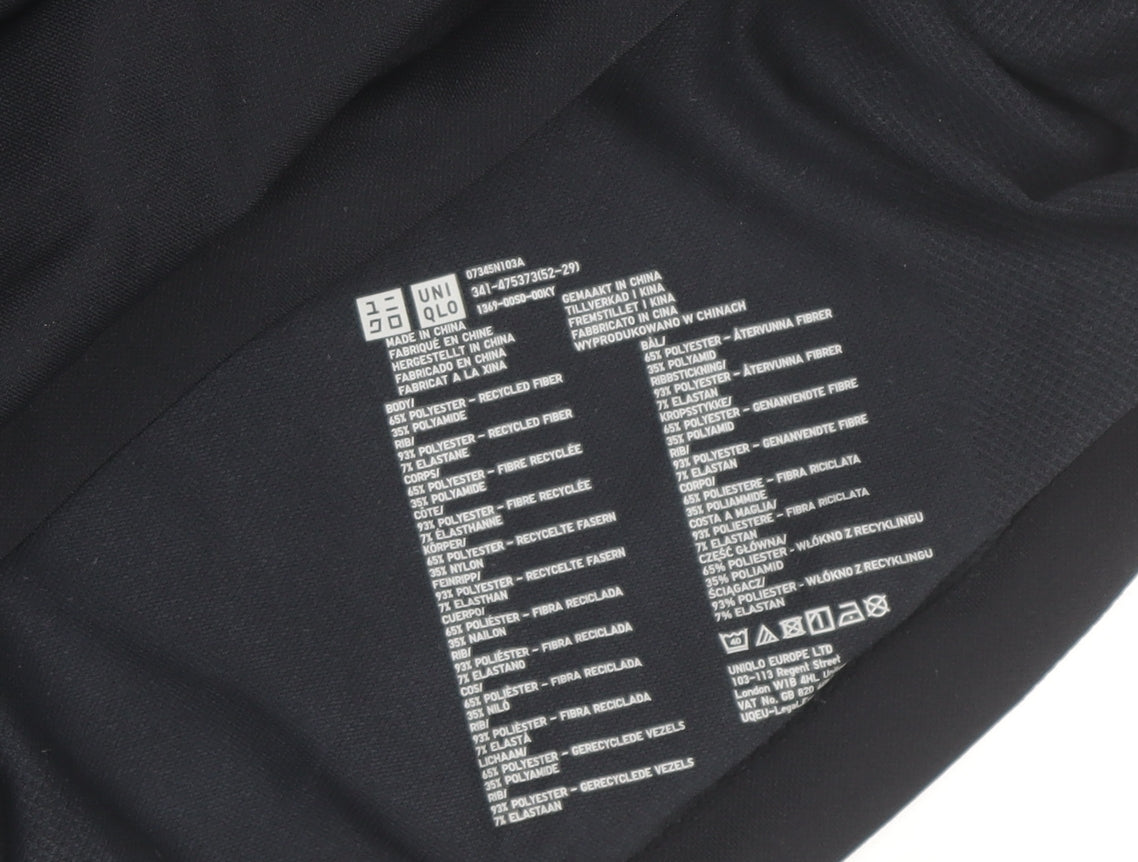 Uniqlo Men’s Black Polo Shirt M Moisture Wicking Quick Dry Top