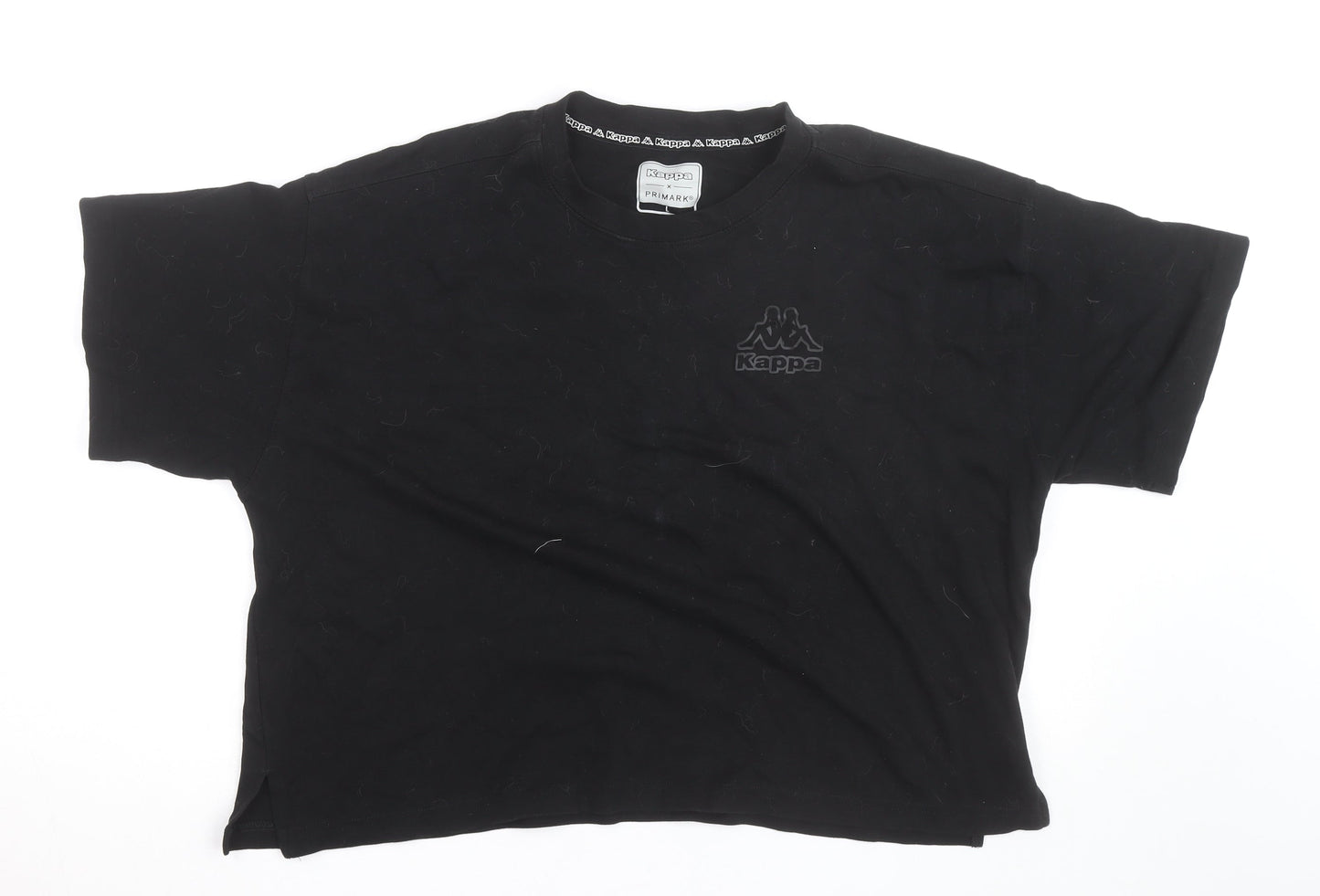 Kappa Women Black Relaxed Fit Training Dept T-Shirt Size L