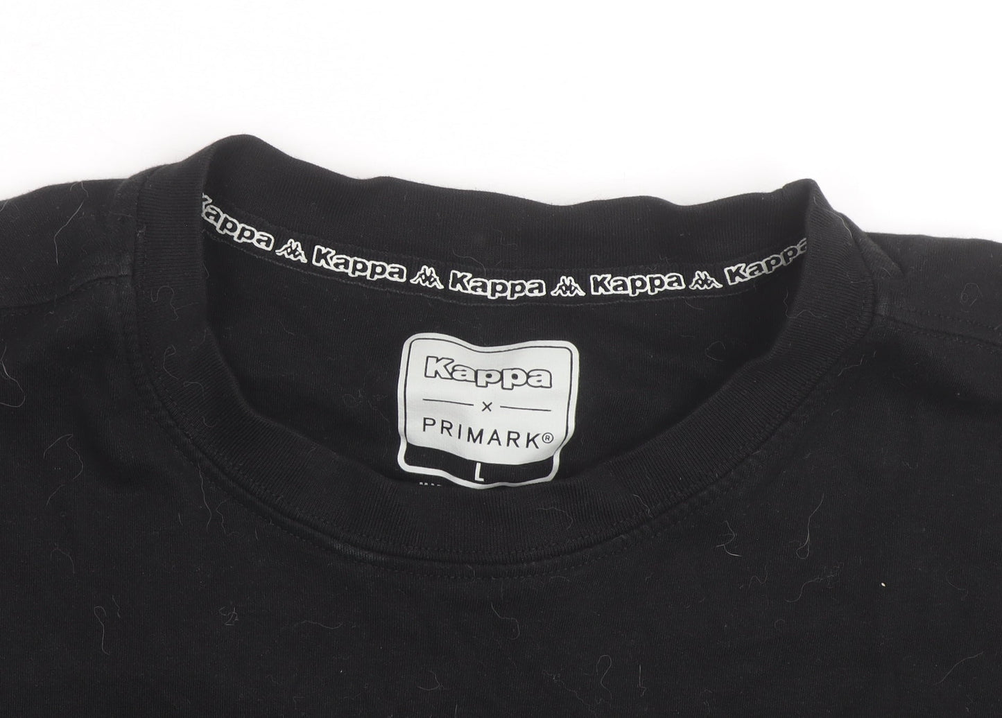 Kappa Women Black Relaxed Fit Training Dept T-Shirt Size L