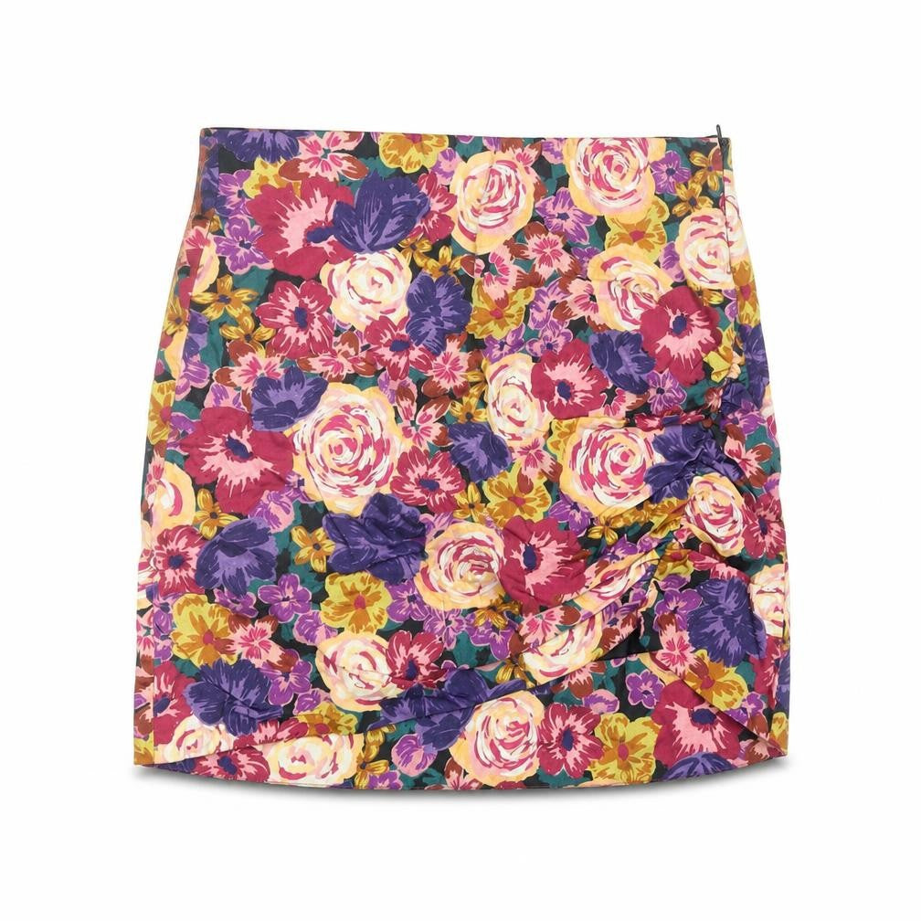 Zara Women's Multicoloured Floral Short Pencil Skirt M