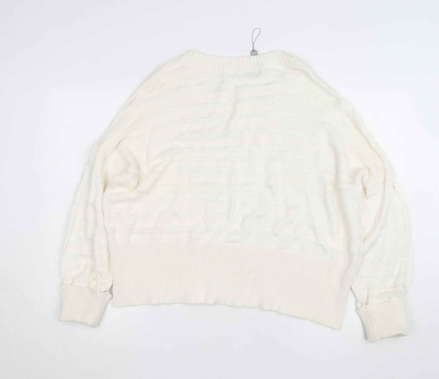 Paul Costelloe Living Women’s Ivory Cotton Blend Relaxed Knit Jumper XL