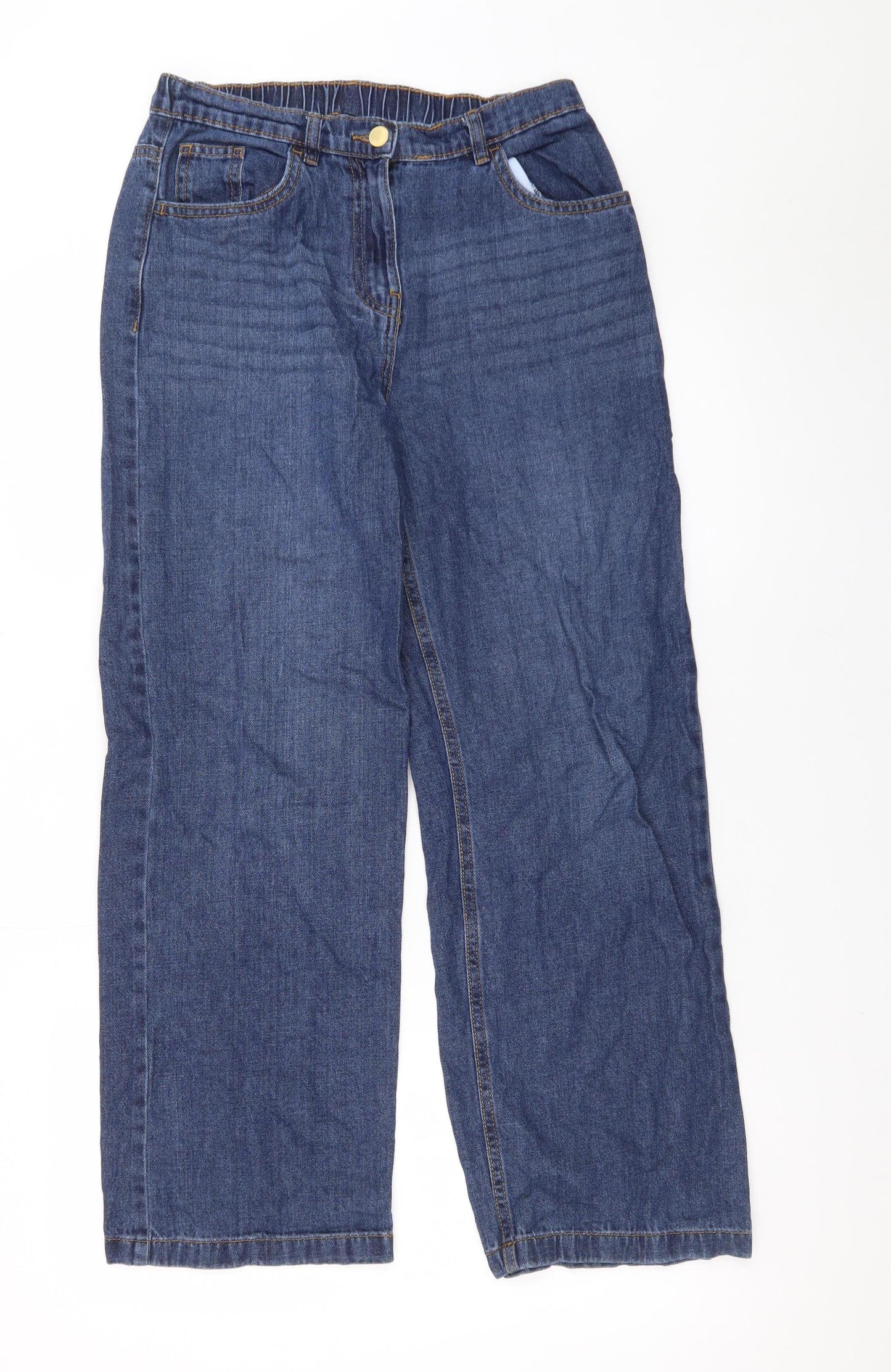 Dunnes Stores Womens Blue Wide-Leg Jeans Size 26in Cotton