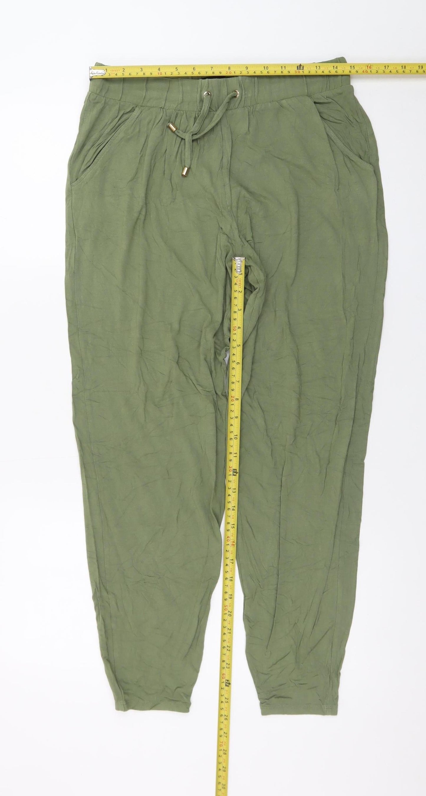 Next Women’s Green Jogger Trousers Size 12 Regular Viscose Blend