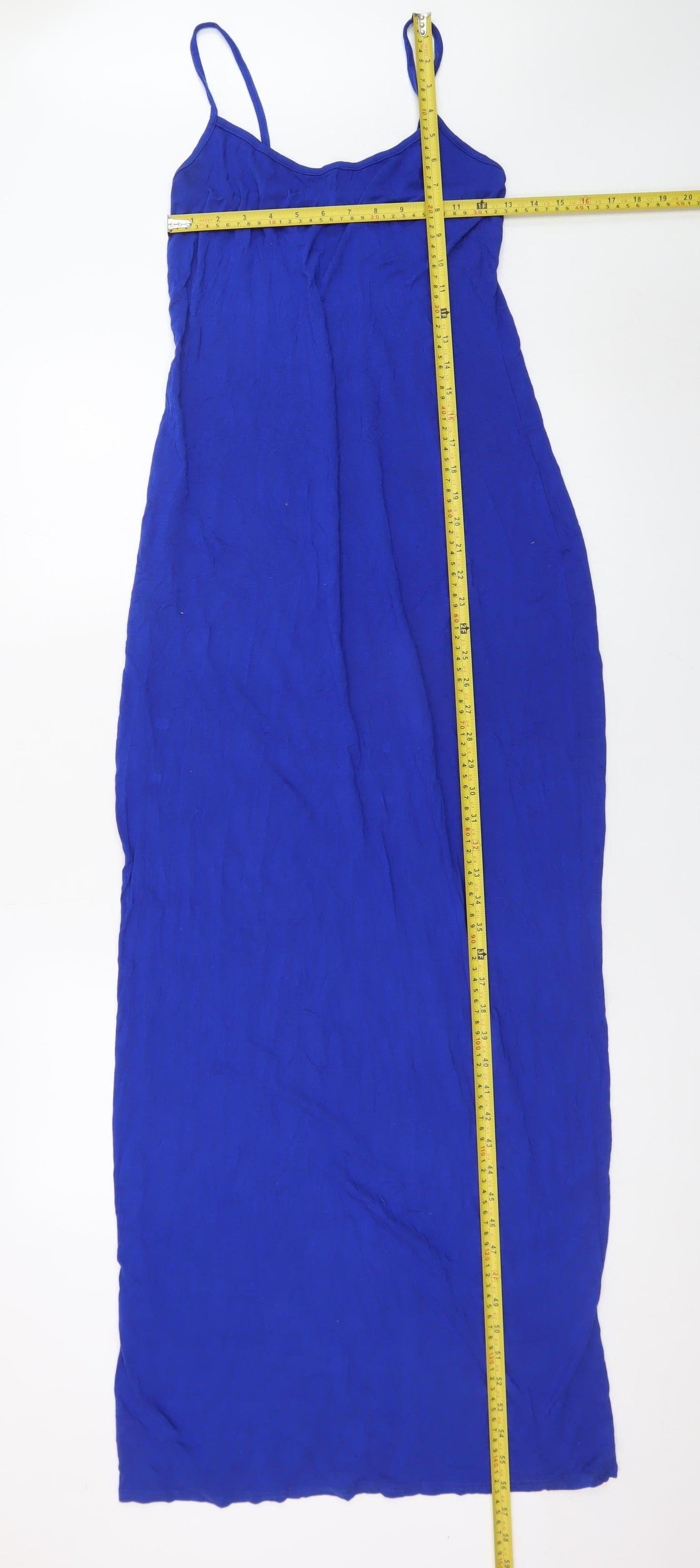 PrettyLittleThing Women’s Blue Size 14 Long Slip Dress