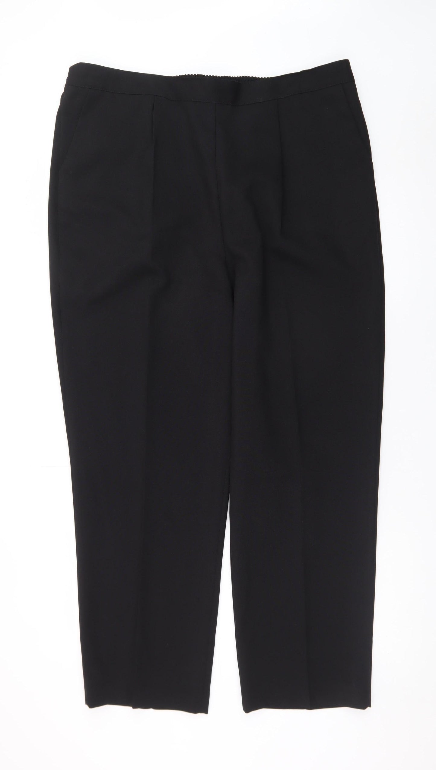 Bonmarché Womens Black Size 20 Straight Leg Trousers
