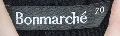 Bonmarché Womens Black Size 20 Straight Leg Trousers