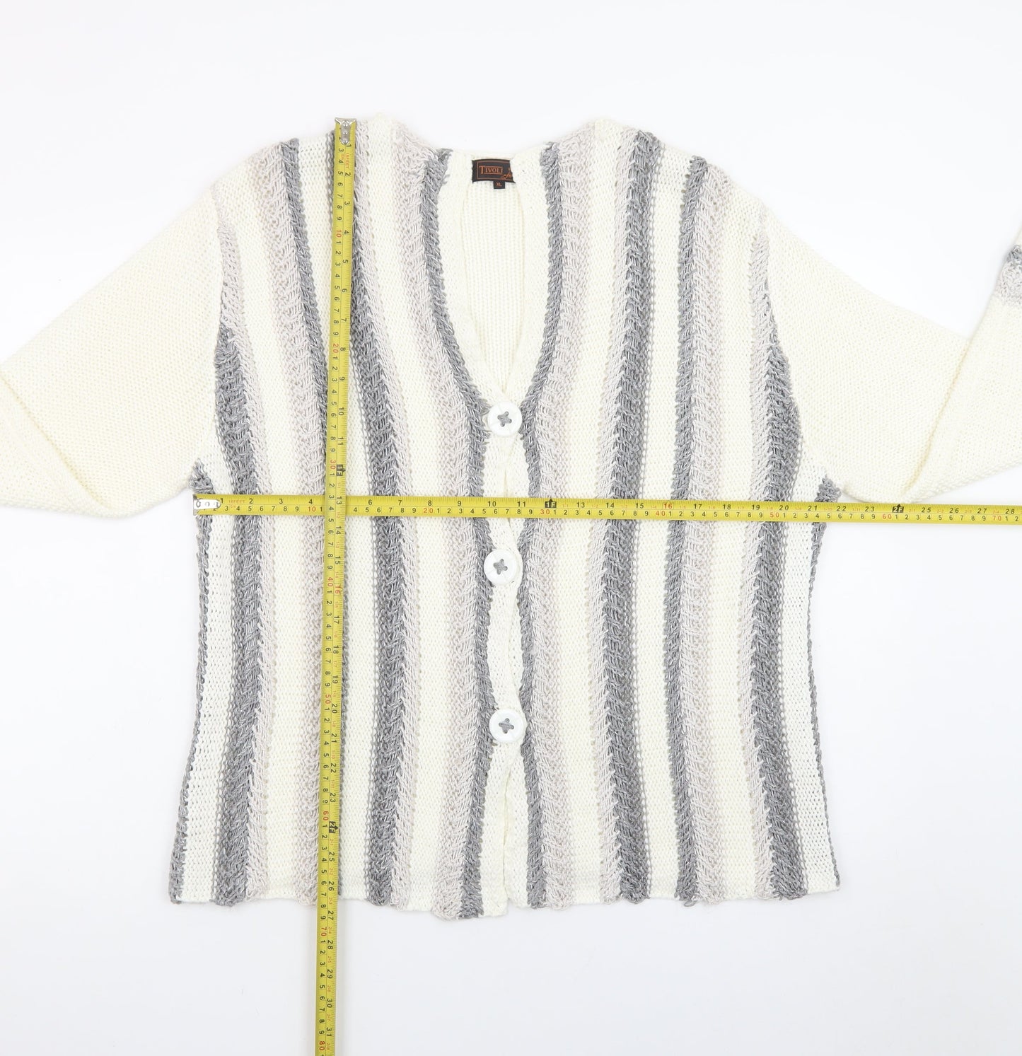 Tivoli Women’s Multicoloured XL V-Neck Knit Cardigan