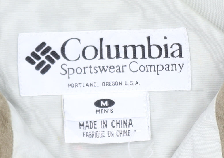 Columbia Men's Beige Parka Jacket M Windproof Outdoor Hiking