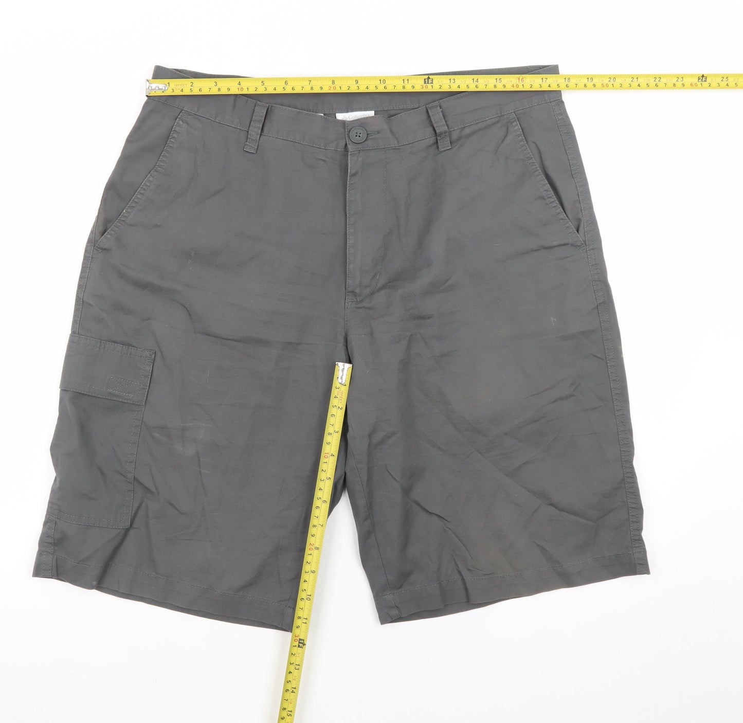 Columbia Mens Grey 36 Cargo Shorts Cotton Outdoor Travel
