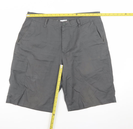 Columbia Mens Grey 36 Cargo Shorts Cotton Outdoor Travel