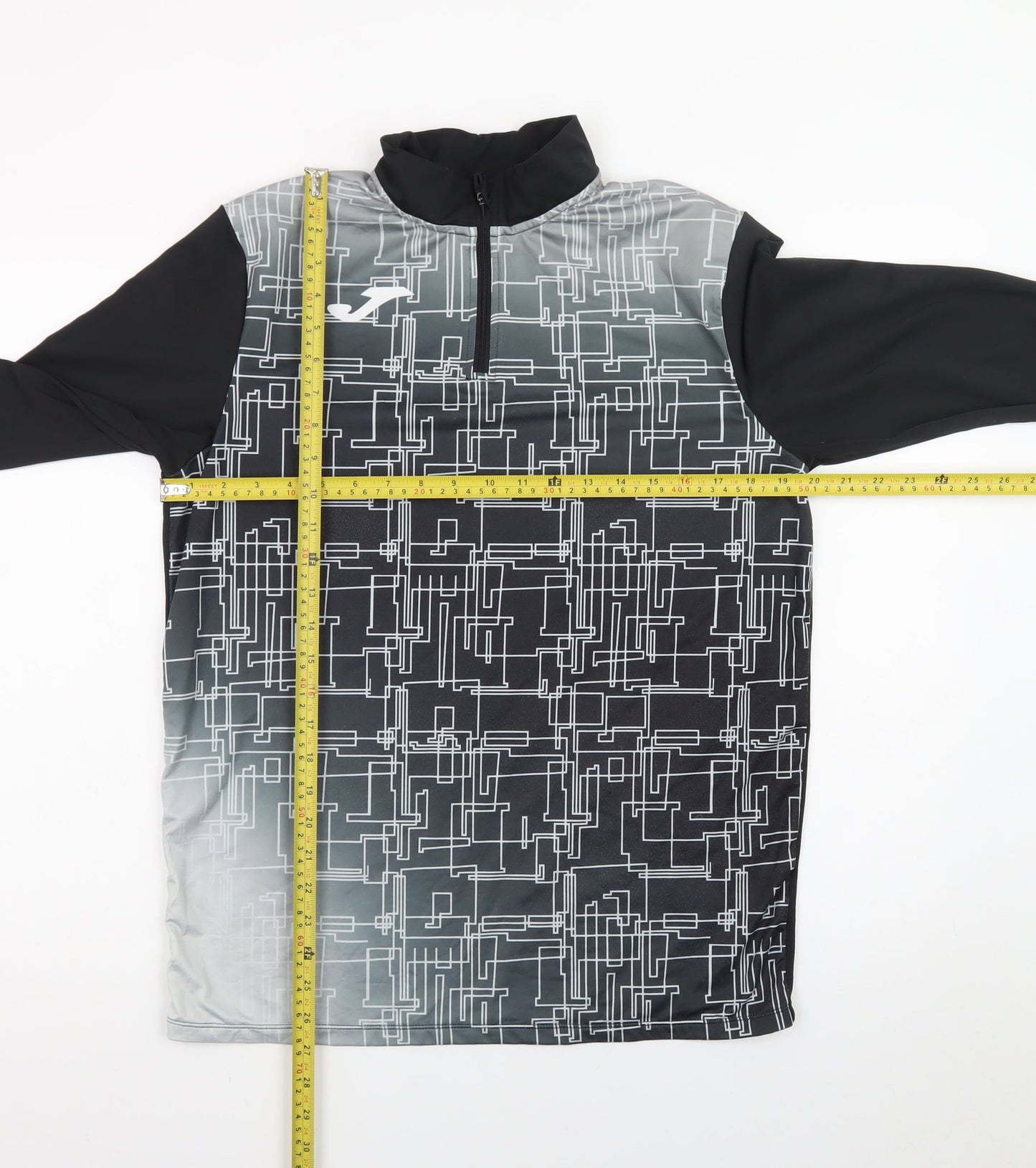 Joma Men's Black M Geometric 1/4 Zip Track Jacket