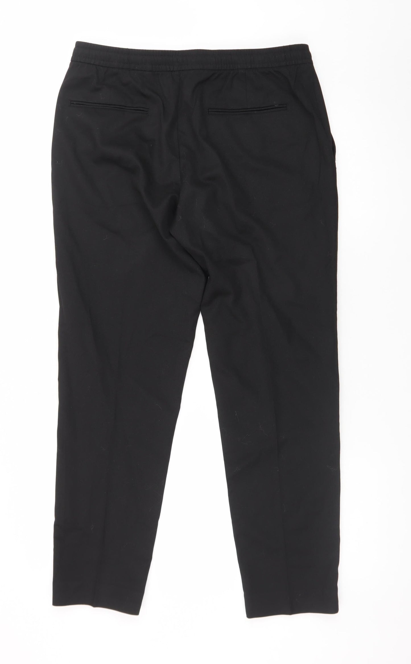 Marks and Spencer Mens Black Medium Jogger Trousers Regular Fit