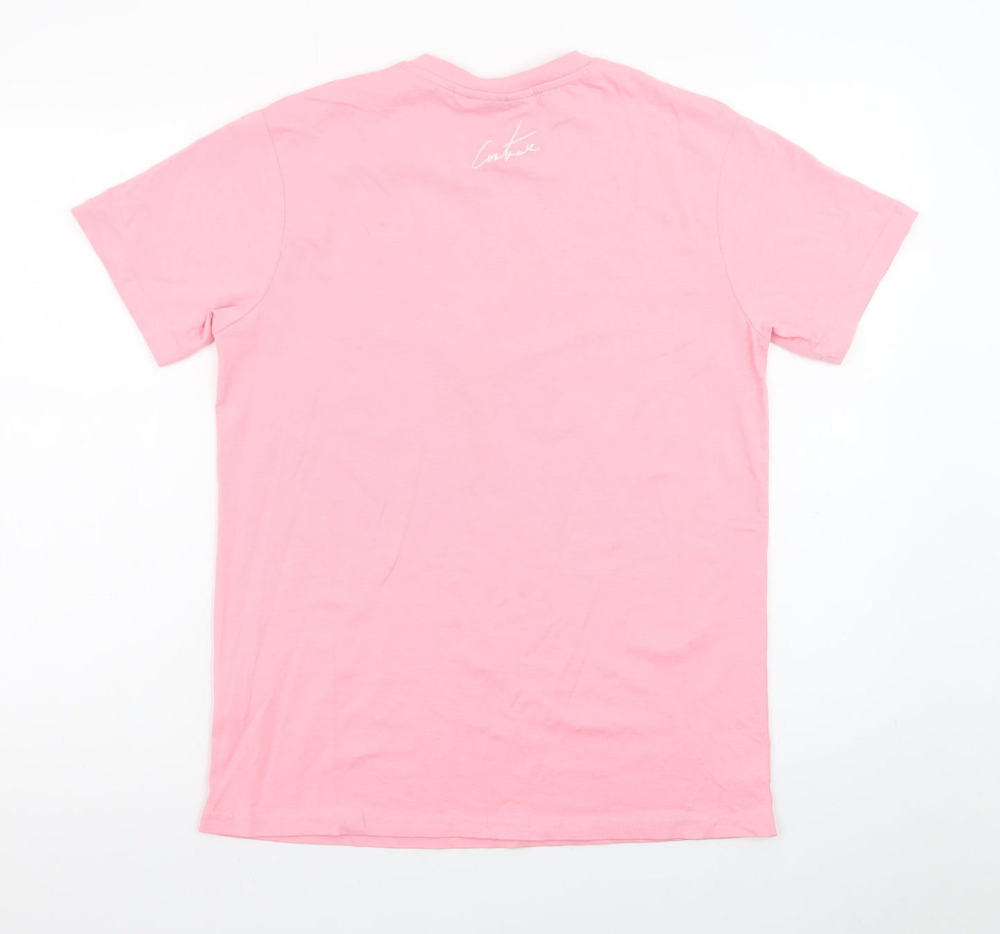 The Couture Club Women's Pink Cotton Blend Logo T-Shirt Size 10