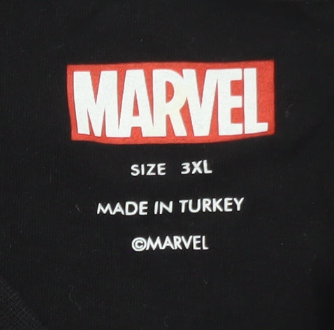 Marvel Men’s Black 3XL Graphic Logo T-Shirt