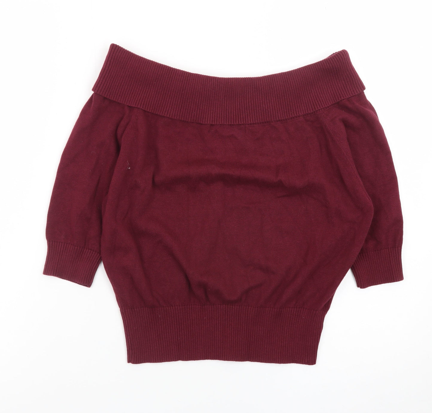 Collectif Vintage Women's Red Size 16 Boat Neck Knit Jumper