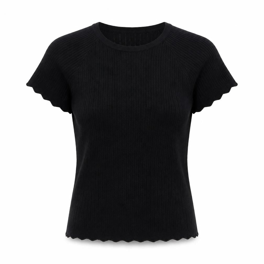 Marks & Spencer Women's Black Short Sleeve Knit T-Shirt Size S
