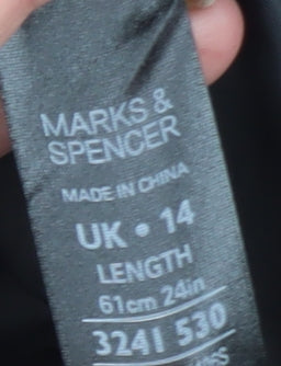 Marks and Spencer Women's Black Size 14 Pencil Skirt Knee Length