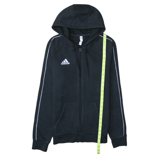 Adidas Mens Black Full Zip Hoodie S Regular Fit Sports Fleece