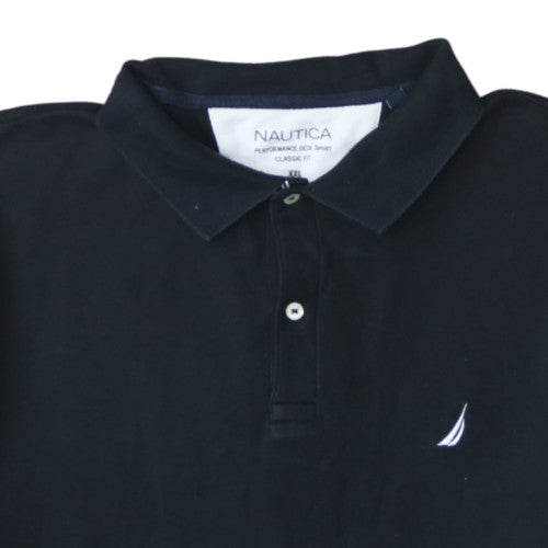Nautica Men's Black Classic Fit Polo Shirt XXL Cotton Blend