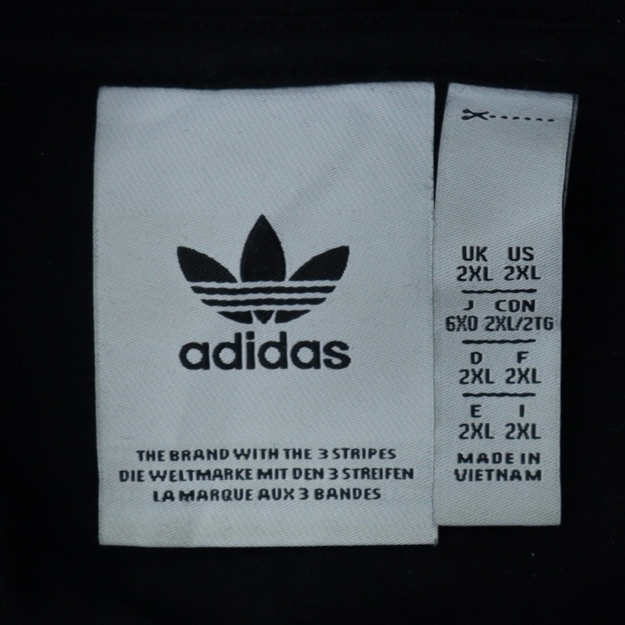 Adidas Men's Black 2XL Pullover Hoodie with Logo Stripes