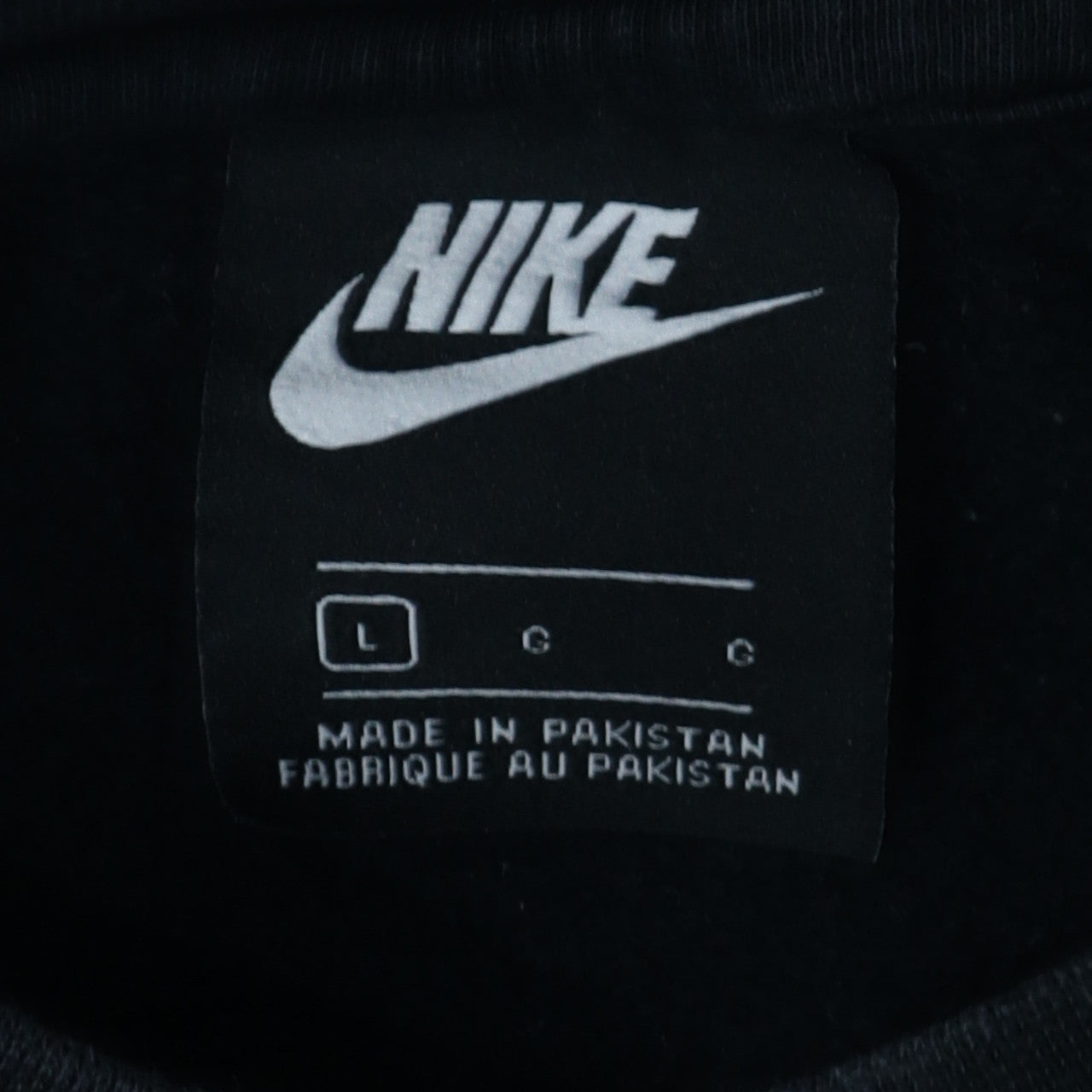 Nike Men's Black L Pullover Crew Neck Fleece Sweatshirt