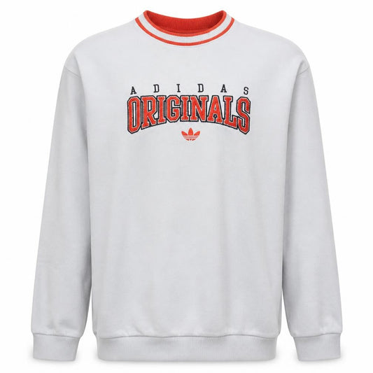 Adidas Originals Men's White L Crew Neck Pullover Sweatshirt
