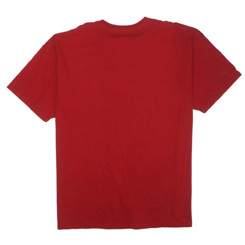 Adidas Mens Red 2XL Graphic Cotton Crew Neck T-Shirt