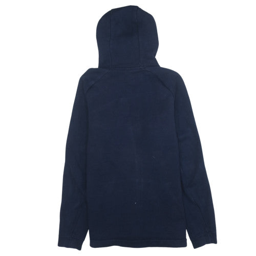 Nike Men's Blue Full Zip Hoodie L Cotton Fleece Sportswear