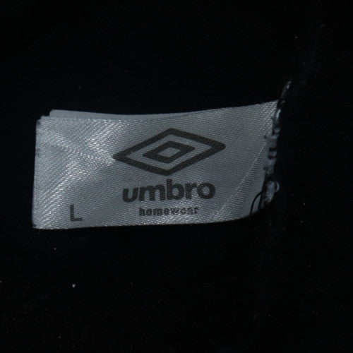 Umbro Men's Black Track Jacket L Full Zip Cotton Blend Sportswear