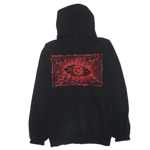Rip Curl Men's Black Pullover Hoodie M Graphic Fleece Surf Style