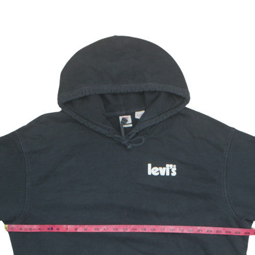 Levi's Men's Black XL Relaxed Pullover Hoodie with Logo