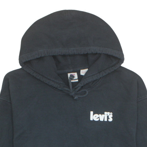 Levi's Men's Black XL Relaxed Pullover Hoodie with Logo