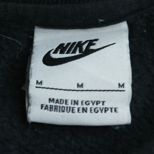 Nike Womens Black Blue Logo Crew Neck Pullover Sweatshirt M