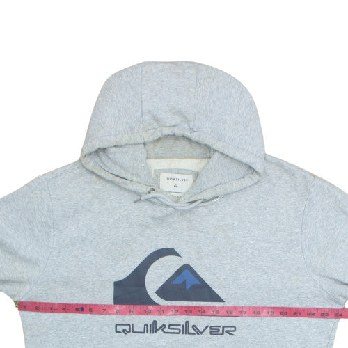 Quiksilver Men’s Grey Pullover Hoodie XL Logo Surf Fleece