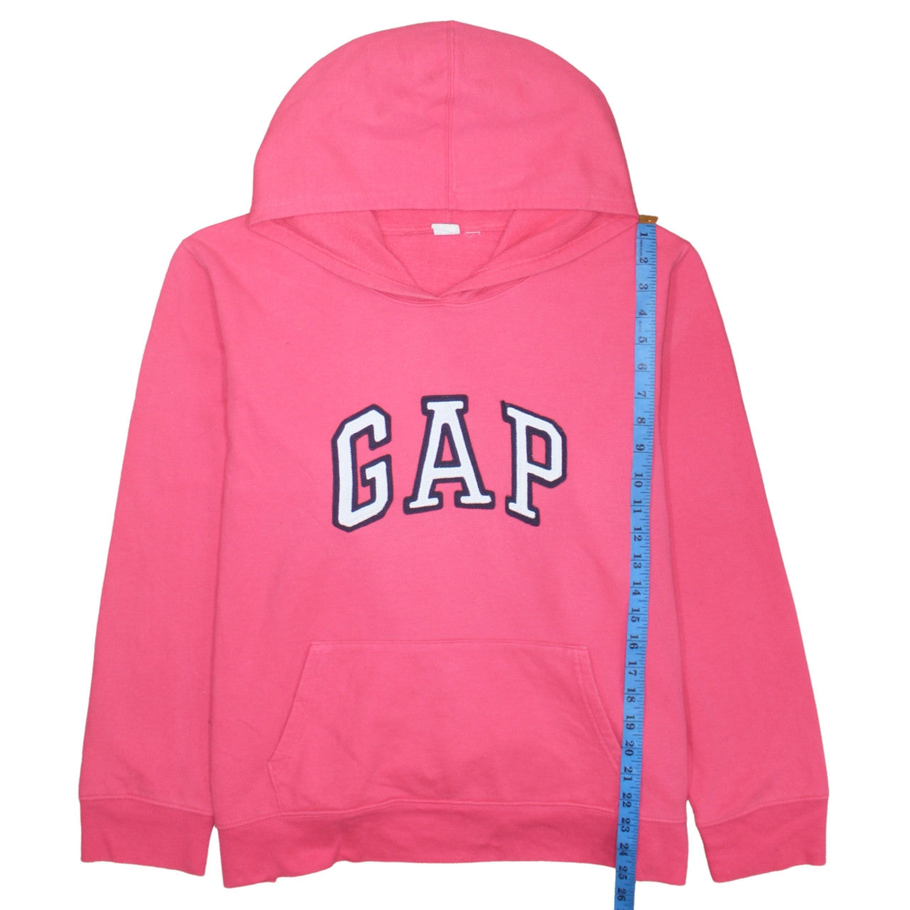 GAP Women Pink Pullover Hoodie XL Cotton Blend Logo Casual