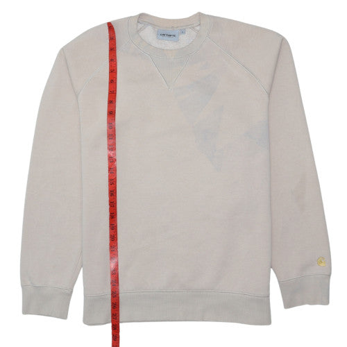 Carhartt Men's Beige Crew Neck Pullover Sweatshirt L
