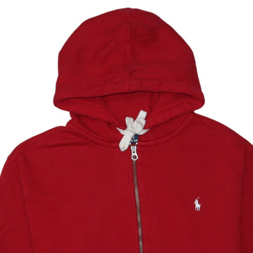 Ralph Lauren Men's Red Full Zip Hoodie 2XL Classic Fleece Jacket